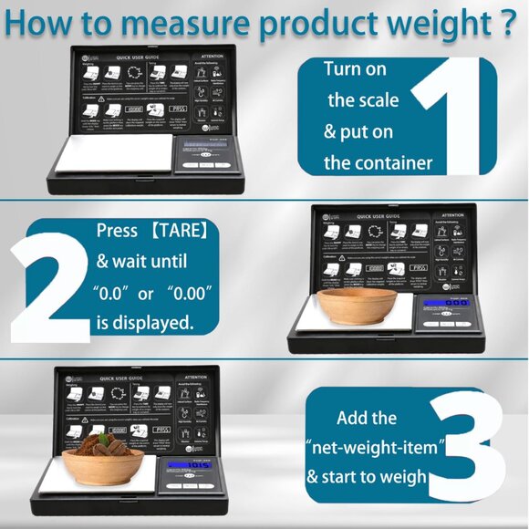 Pocket Digital Scale 200g x 0.01g, Portable Mini Gram Scale - Picture 9 of 9